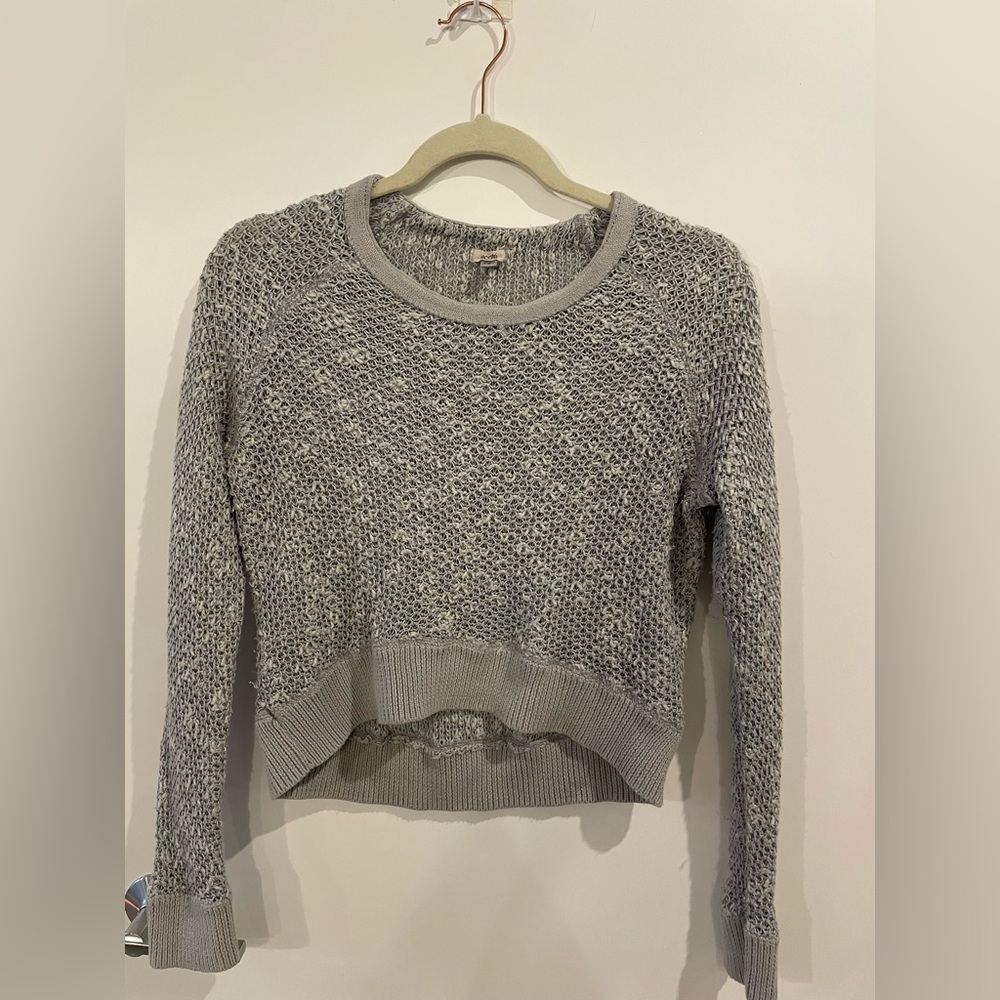 Urban Outfitters Sweater || ecoute || gray mesh sweater
